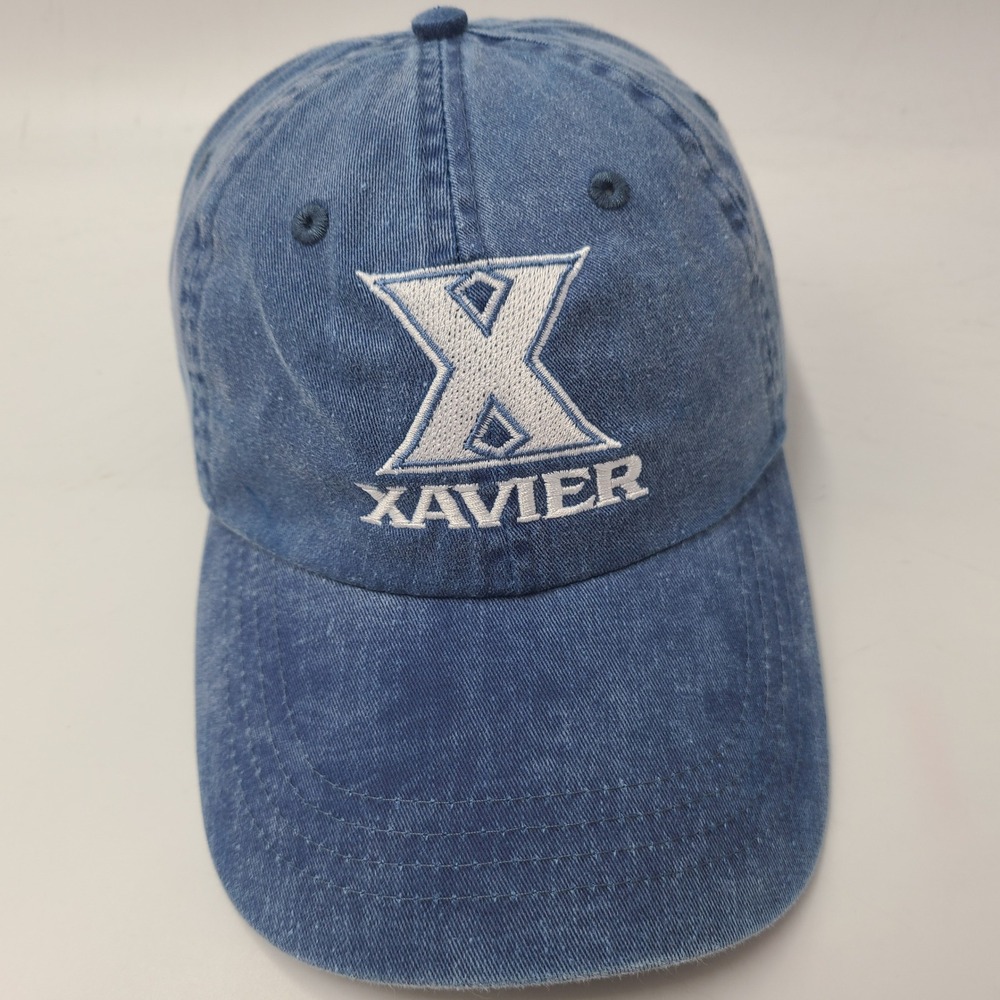 Xavier Musketeers Hat Strapback Port & Company‎ Blue White NCAA University Men